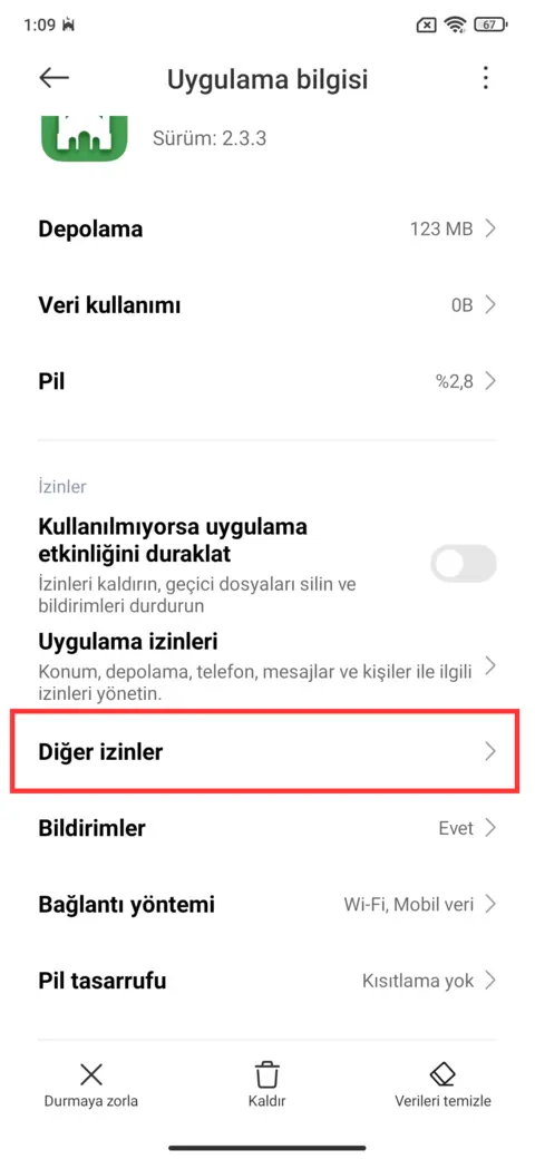 Notification settings screenshot 1.4
