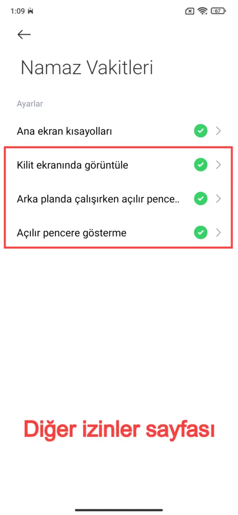Notification settings screenshot 1.5