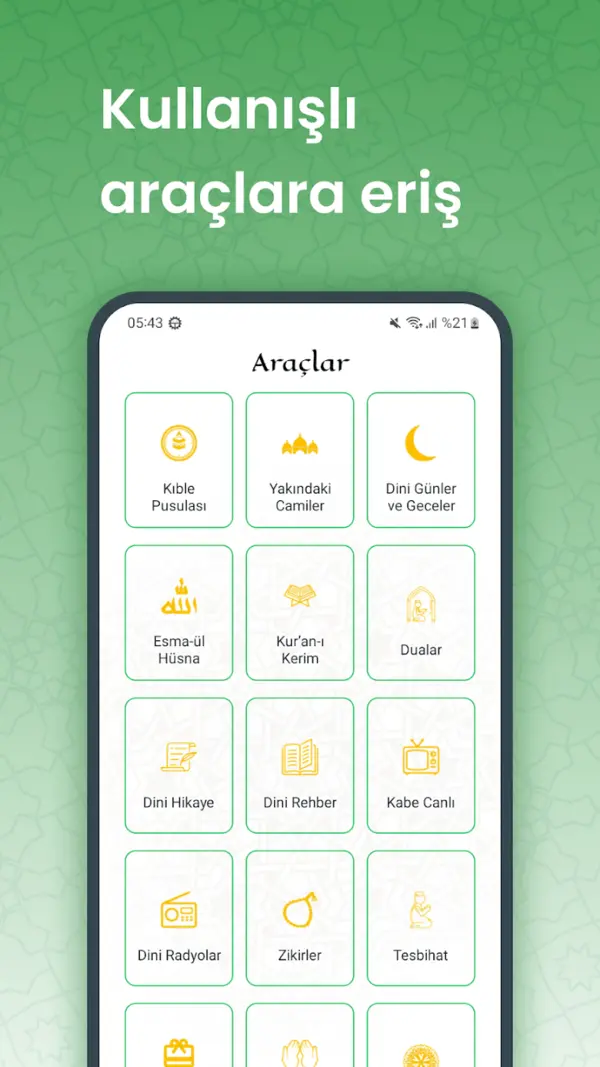 Ezan 360 screenshot: Useful tools