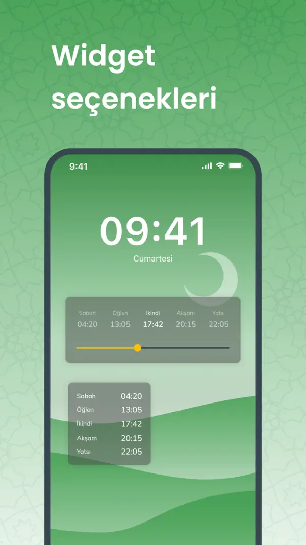Ezan 360 screenshot: Widgets